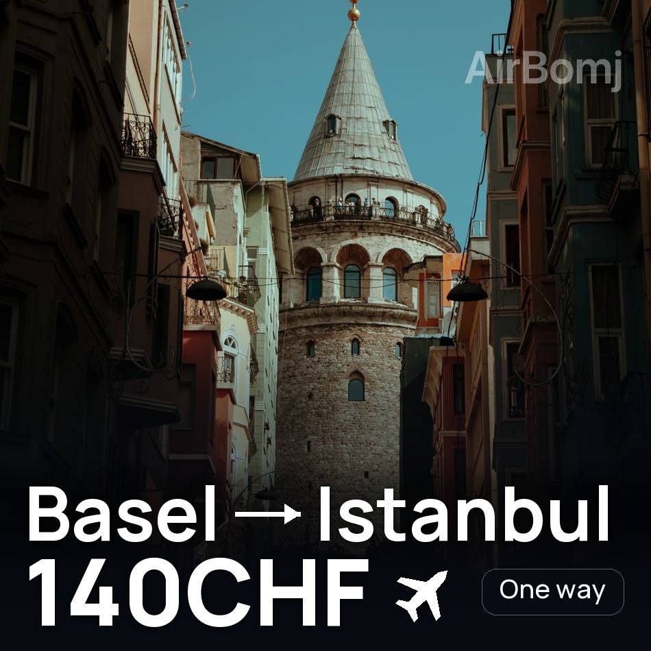 تذكرة طيران: بازل — إسطنبول، 140CHF