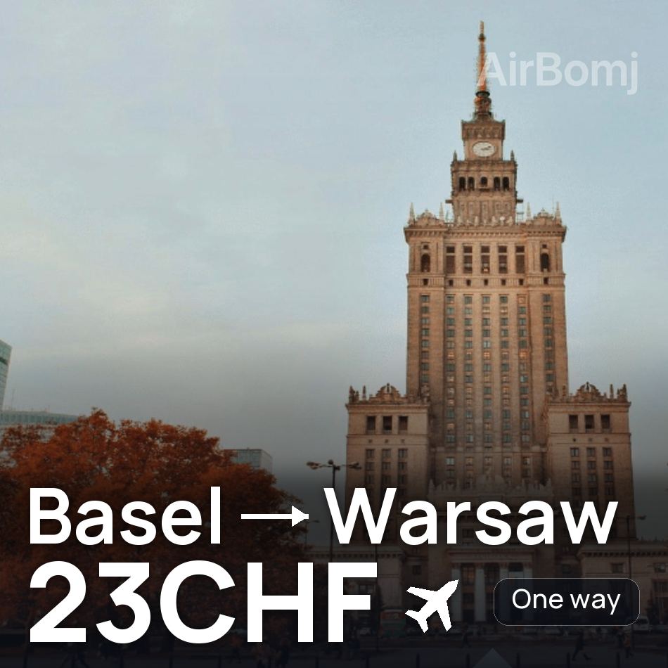 تذكرة طيران: بازل — وارسو، 23CHF