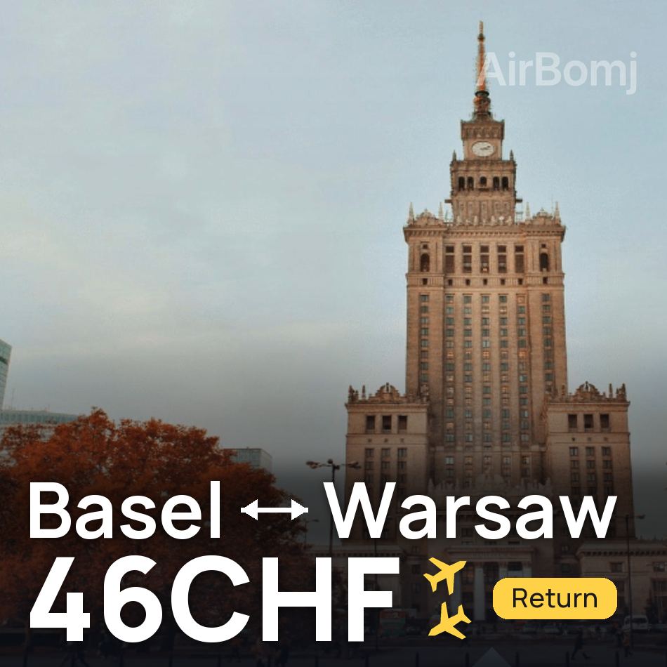 تذكرة طيران: بازل — وارسو، 46CHF
