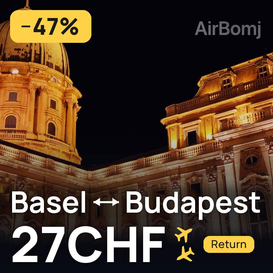 تذكرة طيران: بازل — بودابست، 27CHF