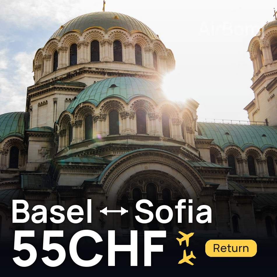 تذكرة طيران: بازل — صوفيا، 55CHF