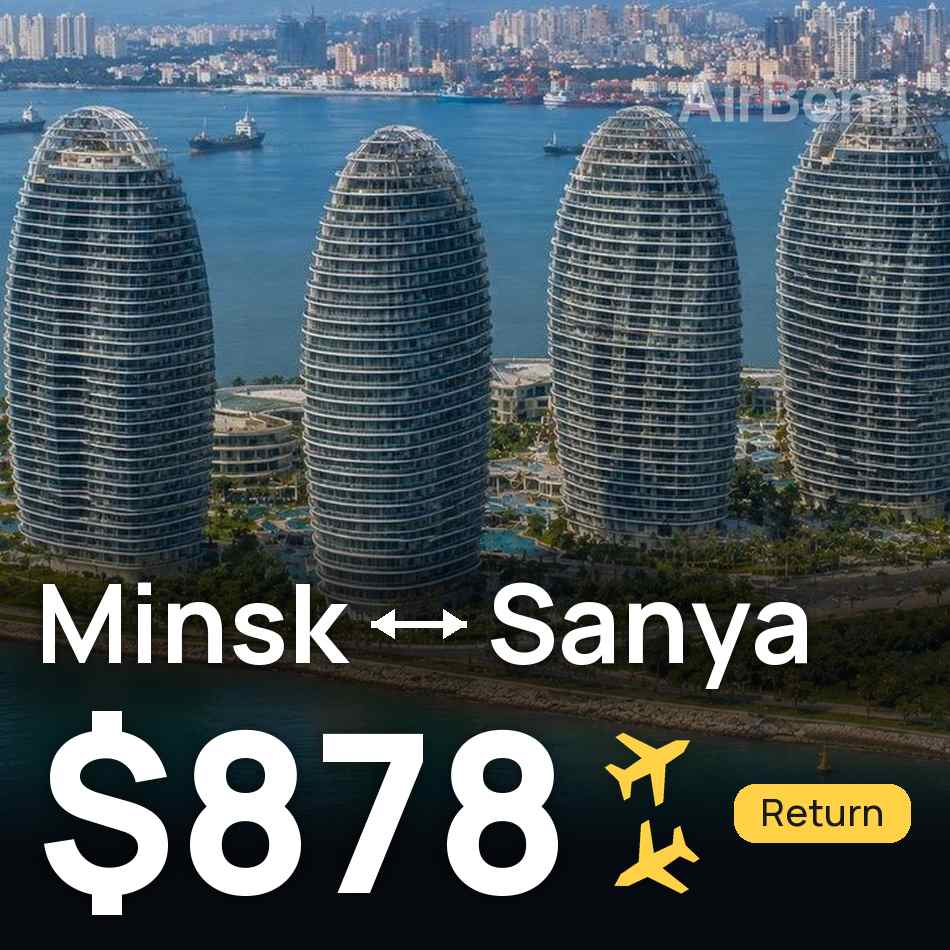 Biglietto aereo: Minsk — Sanya, $878