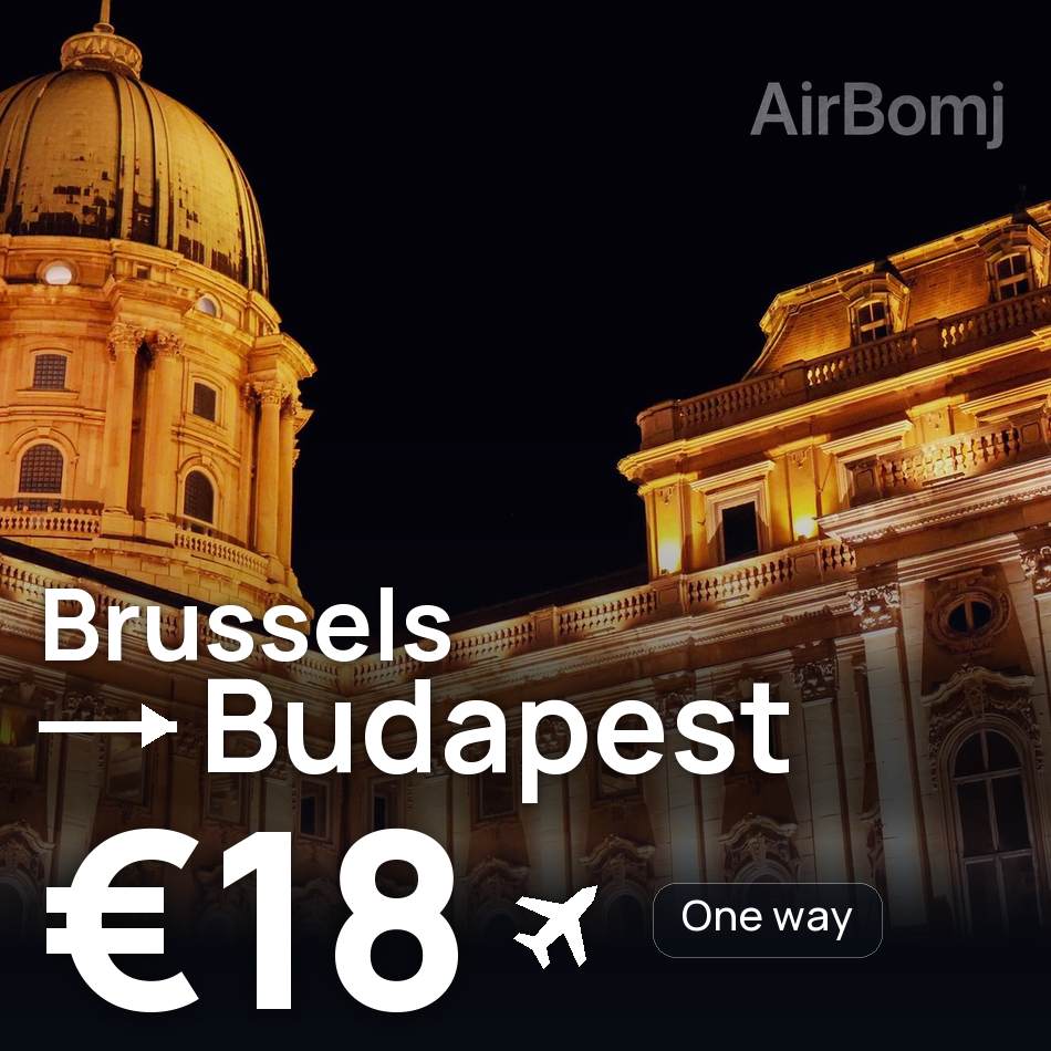 تذكرة طيران: بروكسل — بودابست، €18