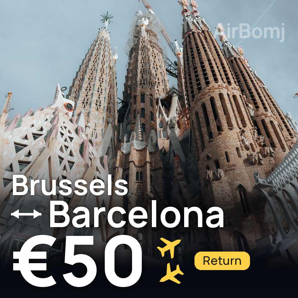 تذكرة طيران: بروكسل — برشلونة، €50