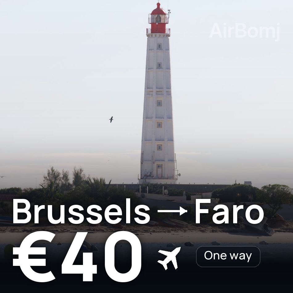تذكرة طيران: بروكسل — فارو، €40