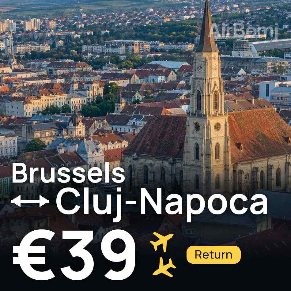 تذكرة طيران: بروكسل — كلوچ، €39