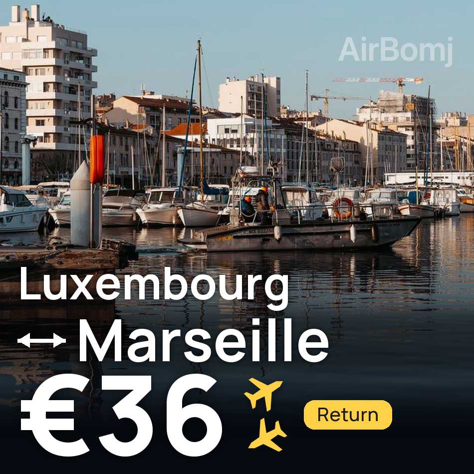 تذكرة طيران: لوكسمبورغ — مارسيليا، €36