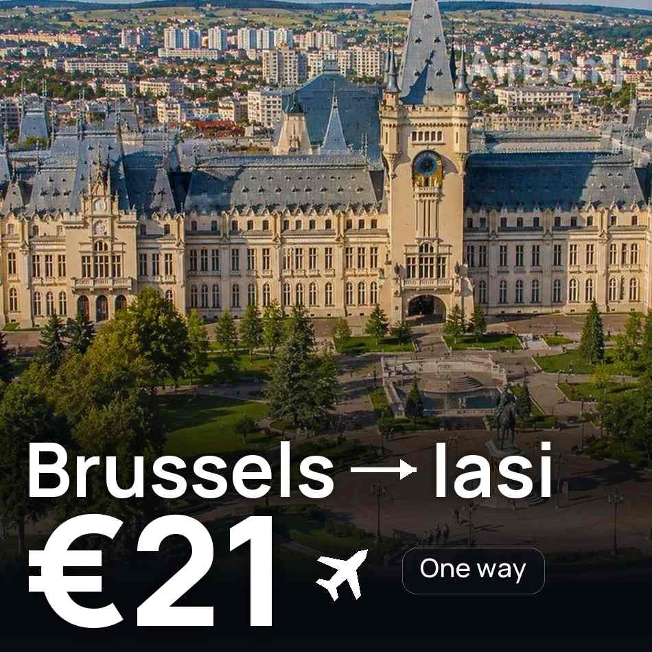 تذكرة طيران: بروكسل — اياسي، €21