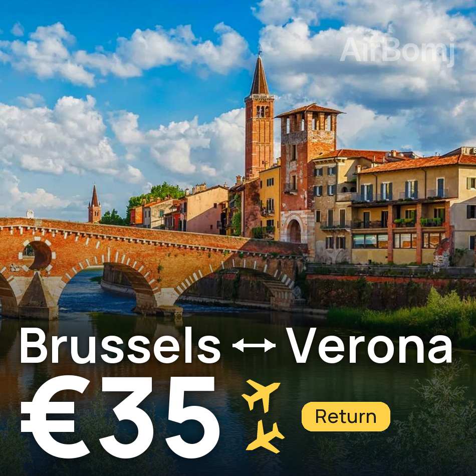 تذكرة طيران: بروكسل — فيرونا، €35