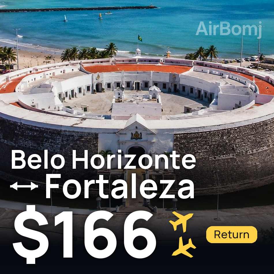 Bilet de avion: Belo Horizonte — Fortaleza, $166
