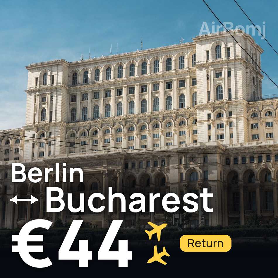تذكرة طيران: برلين — بوخارست، €44