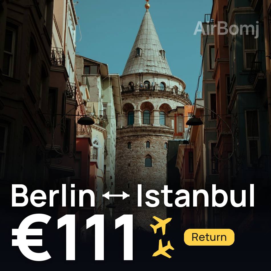 تذكرة طيران: برلين — إسطنبول، €111