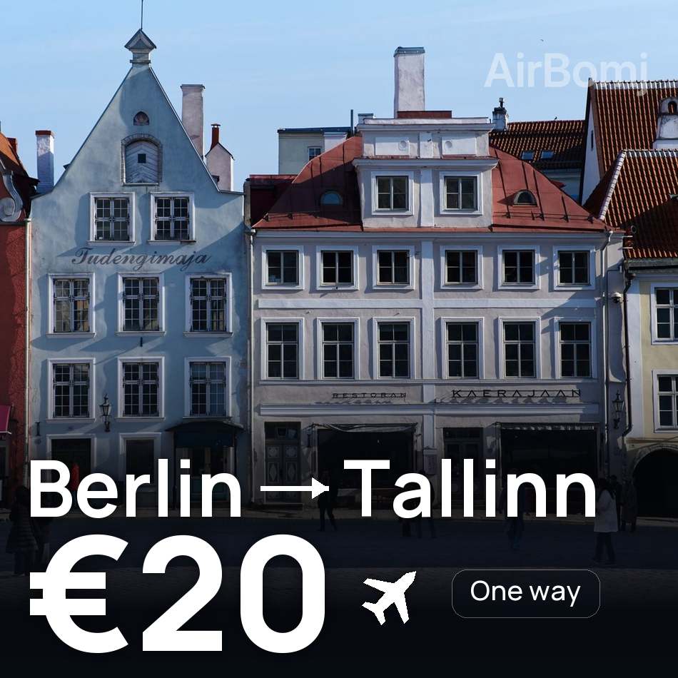 تذكرة طيران: برلين — تالين، €20
