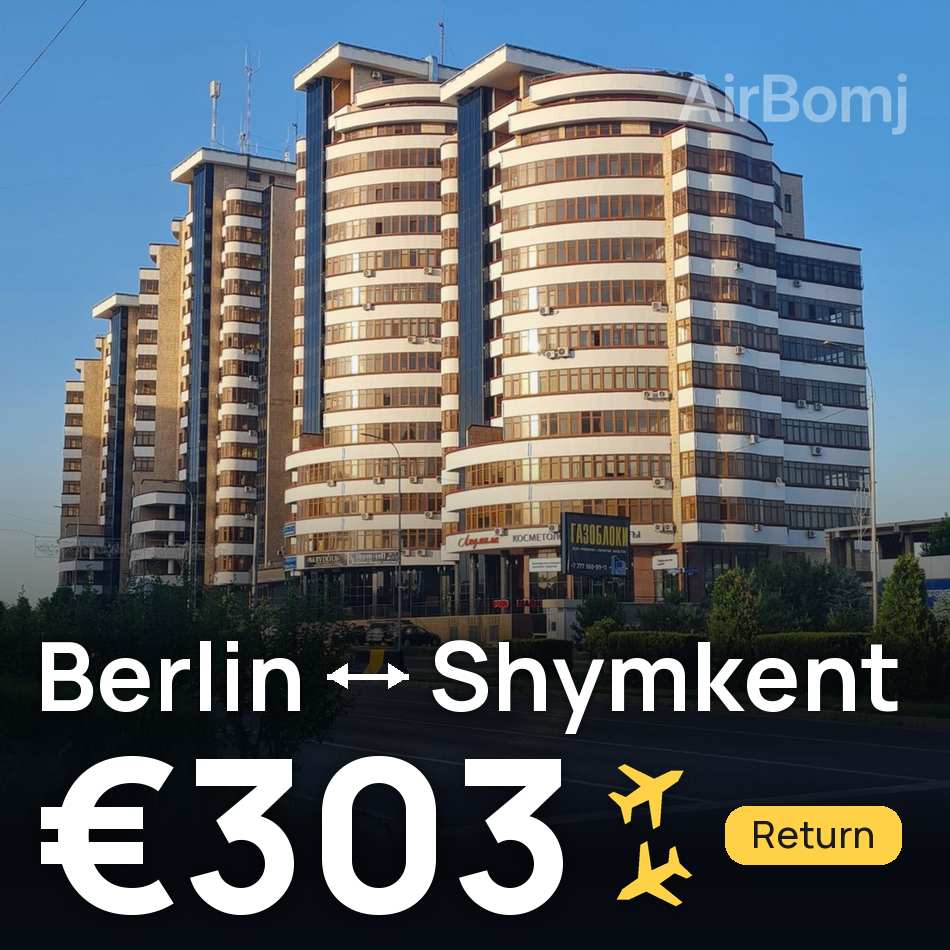 تذكرة طيران: برلين — Shymkent، €303