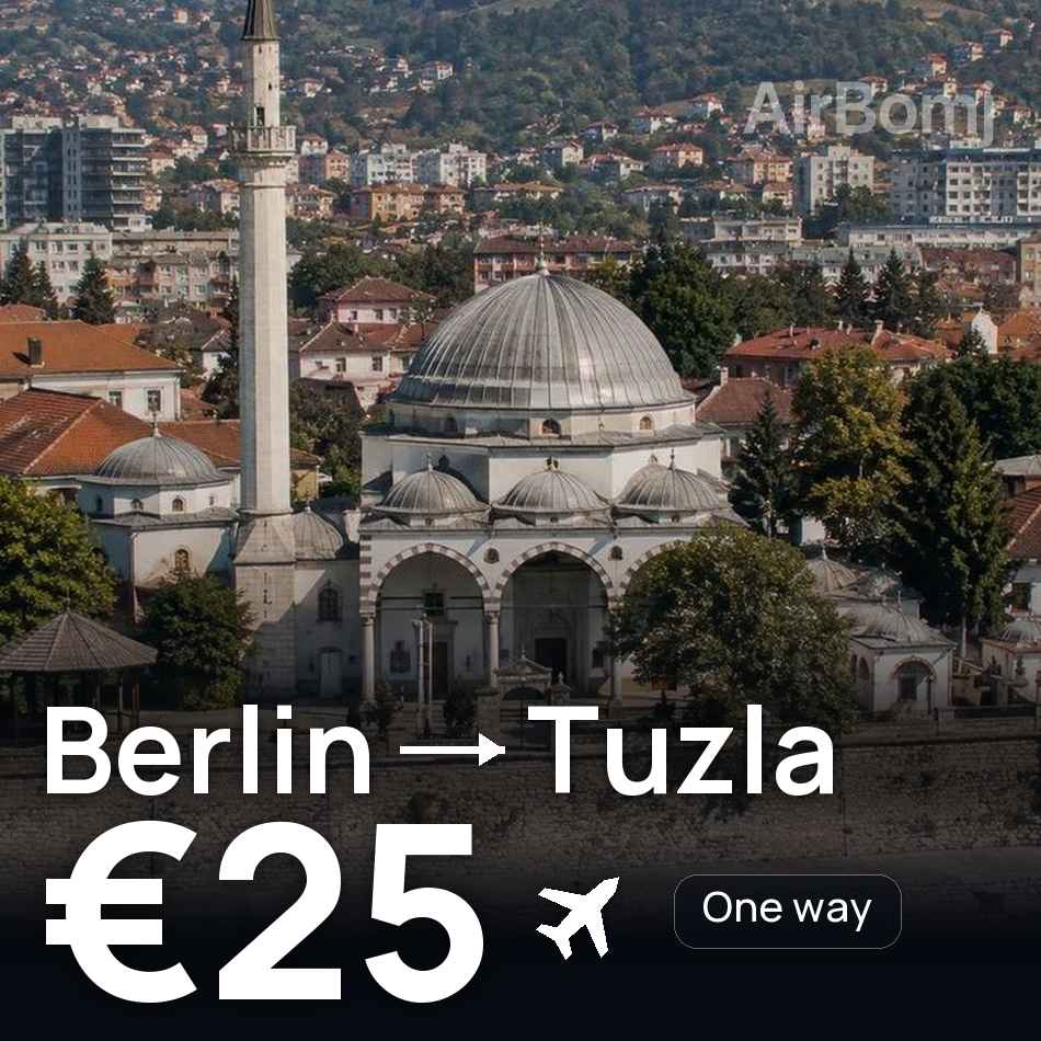 تذكرة طيران: برلين — توزلا، €25