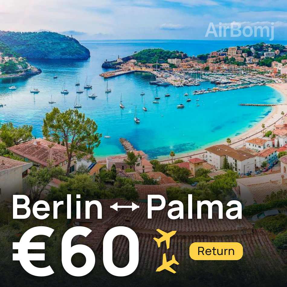تذكرة طيران: برلين — بالما مايوركا، €60
