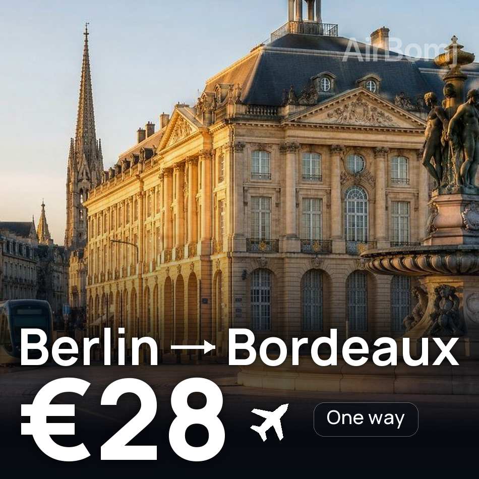 تذكرة طيران: برلين — بوردو، €28