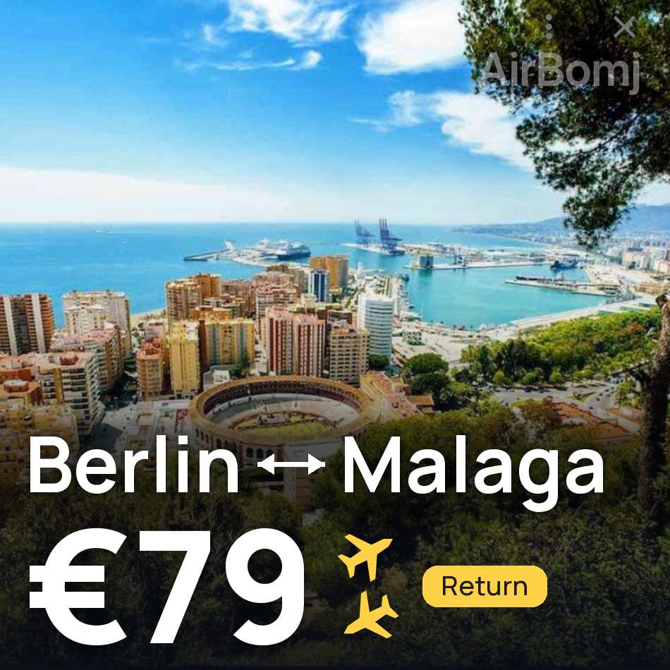 تذكرة طيران: برلين — مالاجا، €79