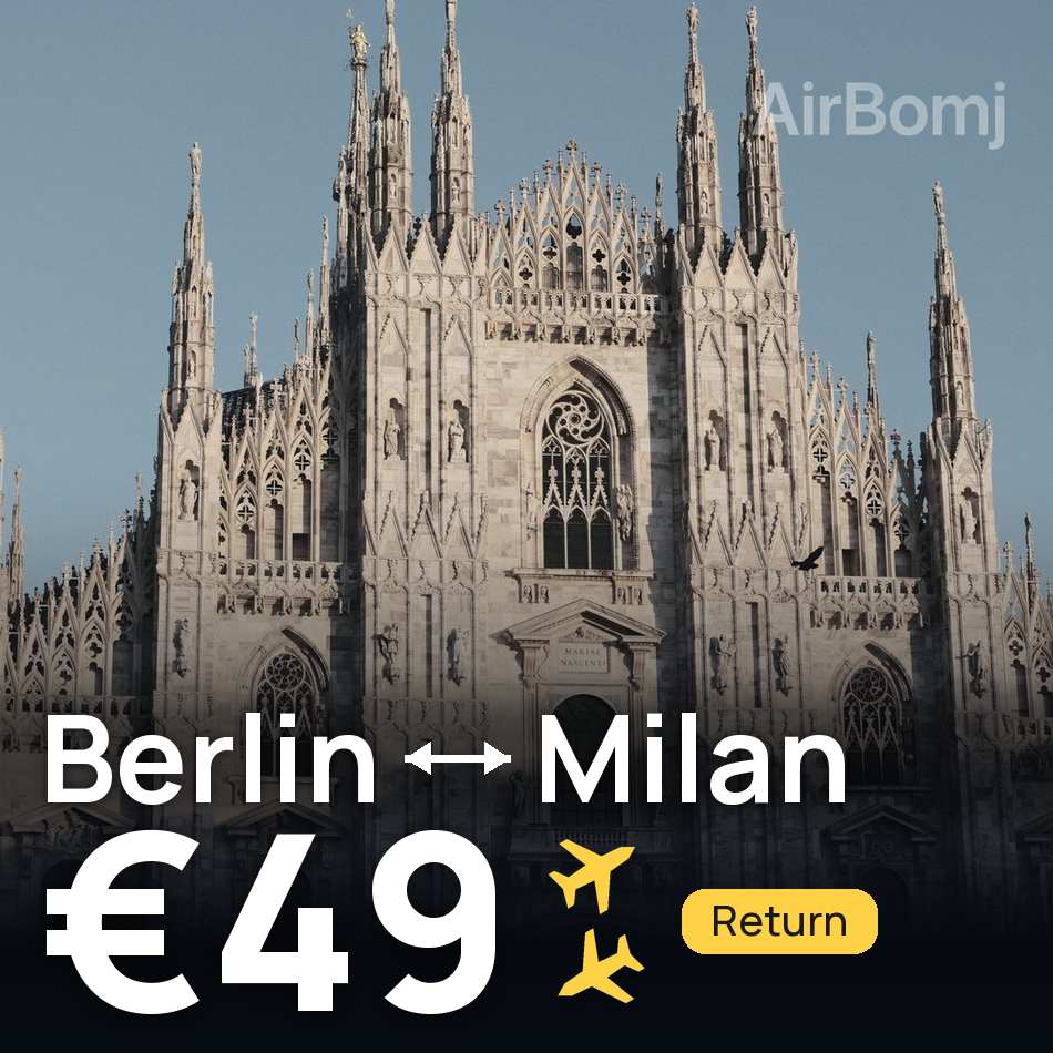 تذكرة طيران: برلين — ميلانو، €49