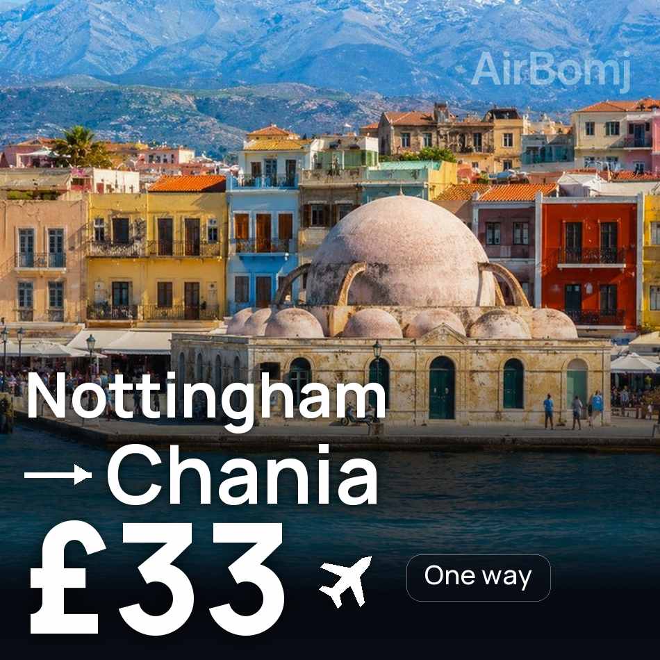Bilet de avion: Nottingham — Chania, £33