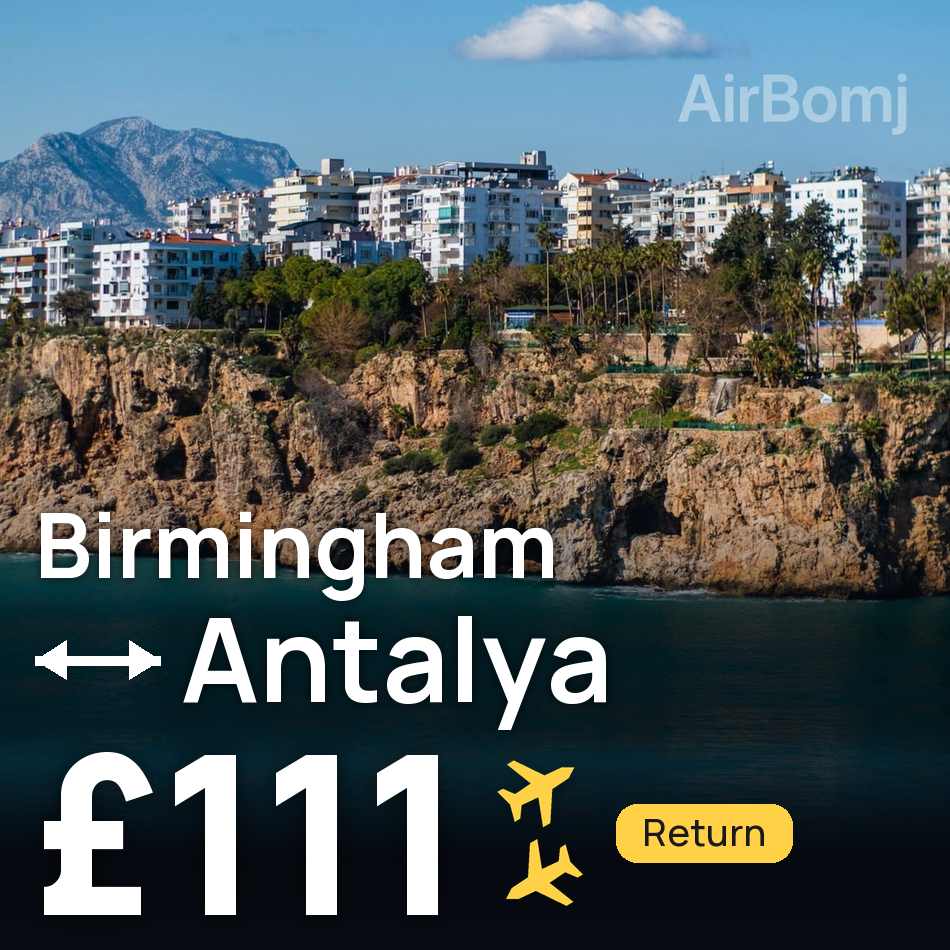 Bilet de avion: Birmingham — Antalya, £111