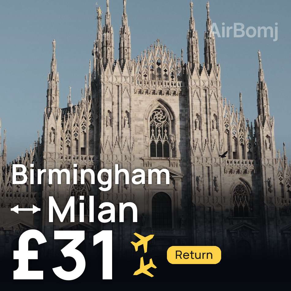 Bilet de avion: Birmingham — Milan, £31