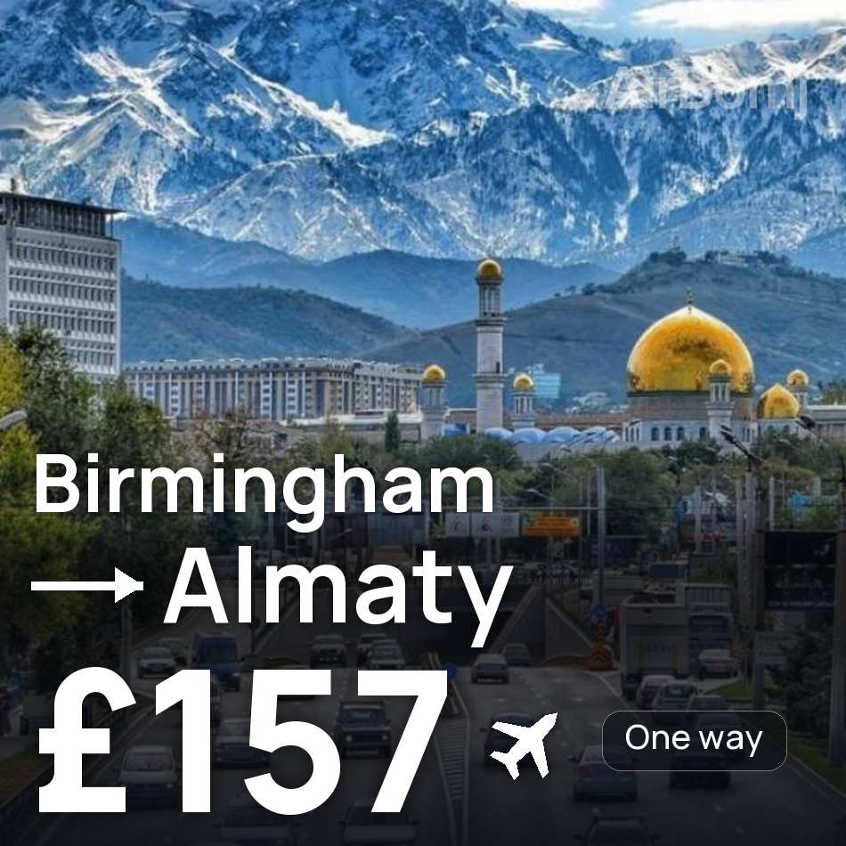 Bilet de avion: Birmingham — Almaty, £157