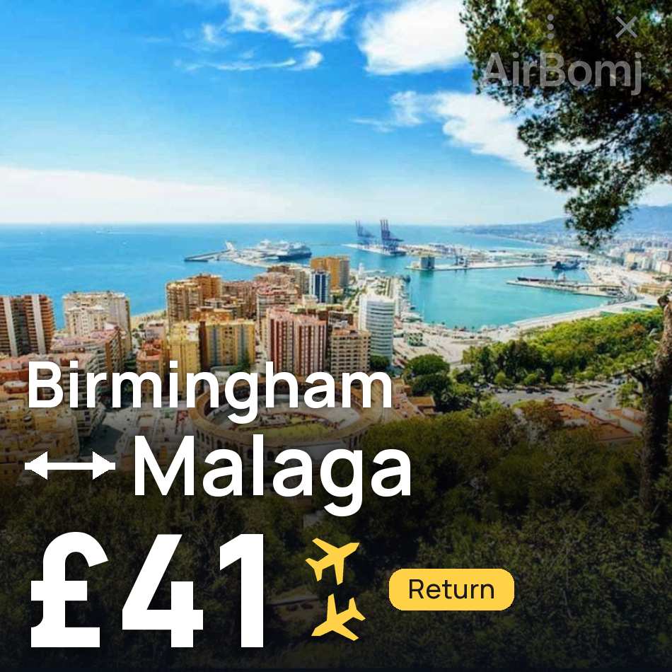 Bilet de avion: Birmingham — Malaga, £41