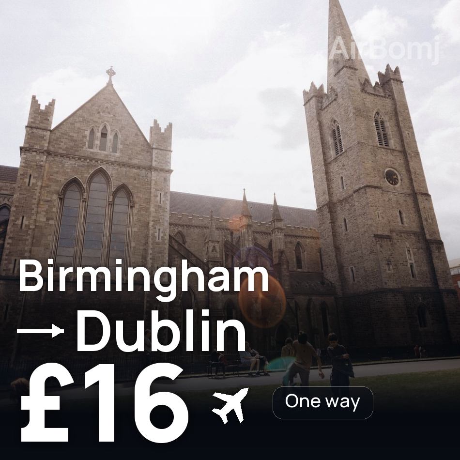 Bilet de avion: Birmingham — Dublin, £16