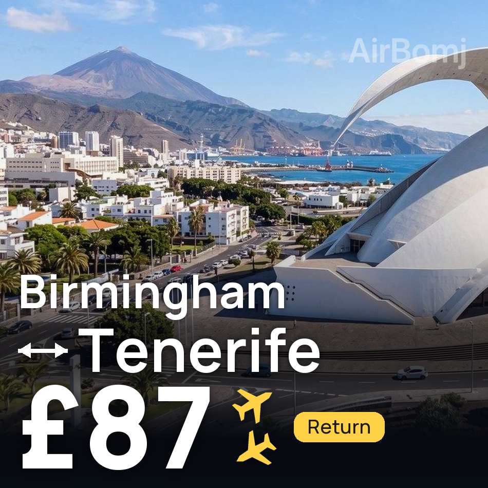 Bilet de avion: Birmingham — Tenerife, £87