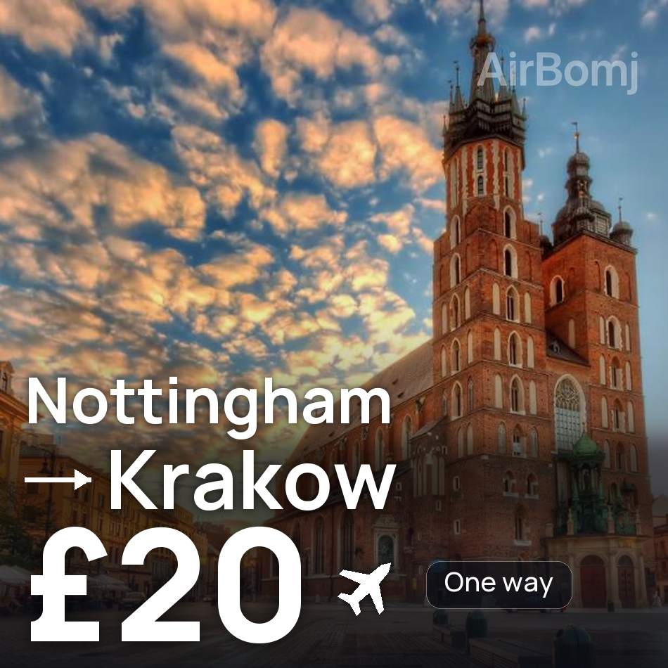 Bilet de avion: Nottingham — Krakow, £20