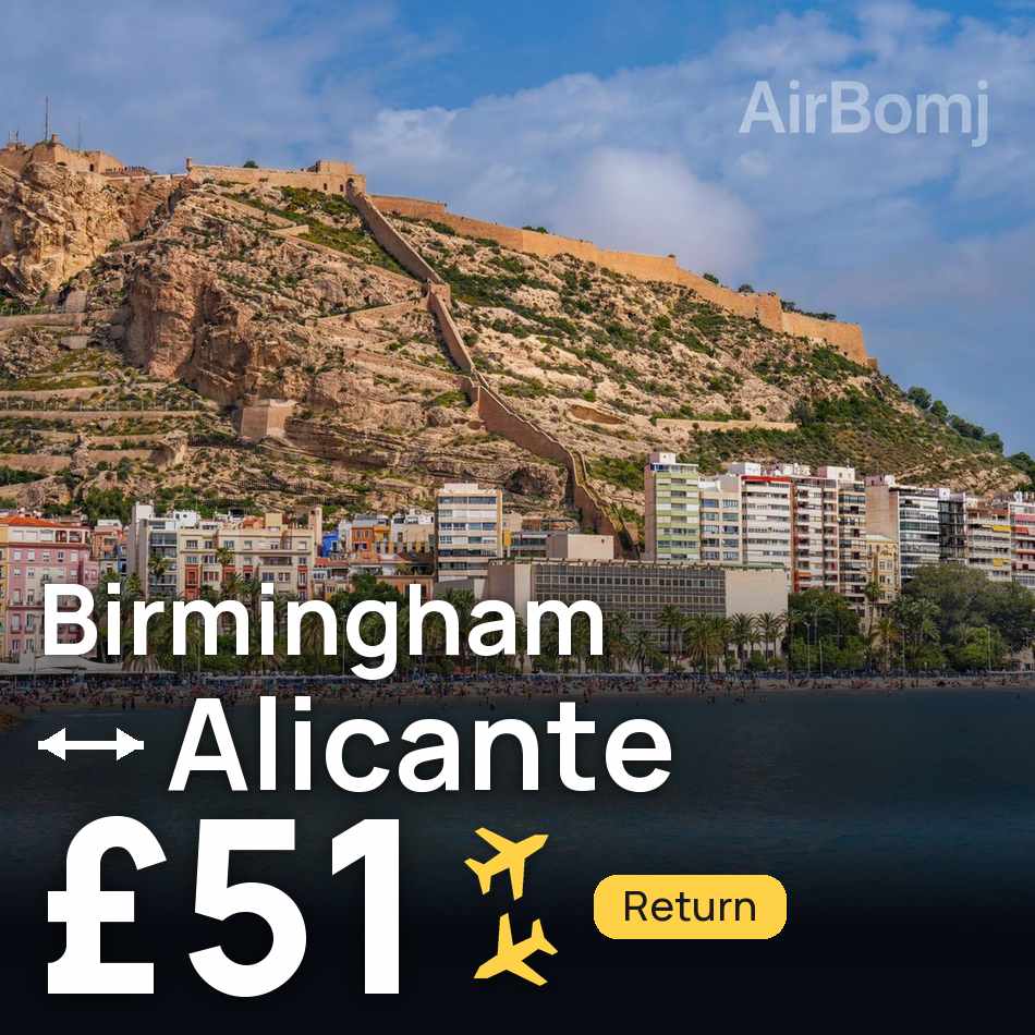Bilet de avion: Birmingham — Alicante, £51