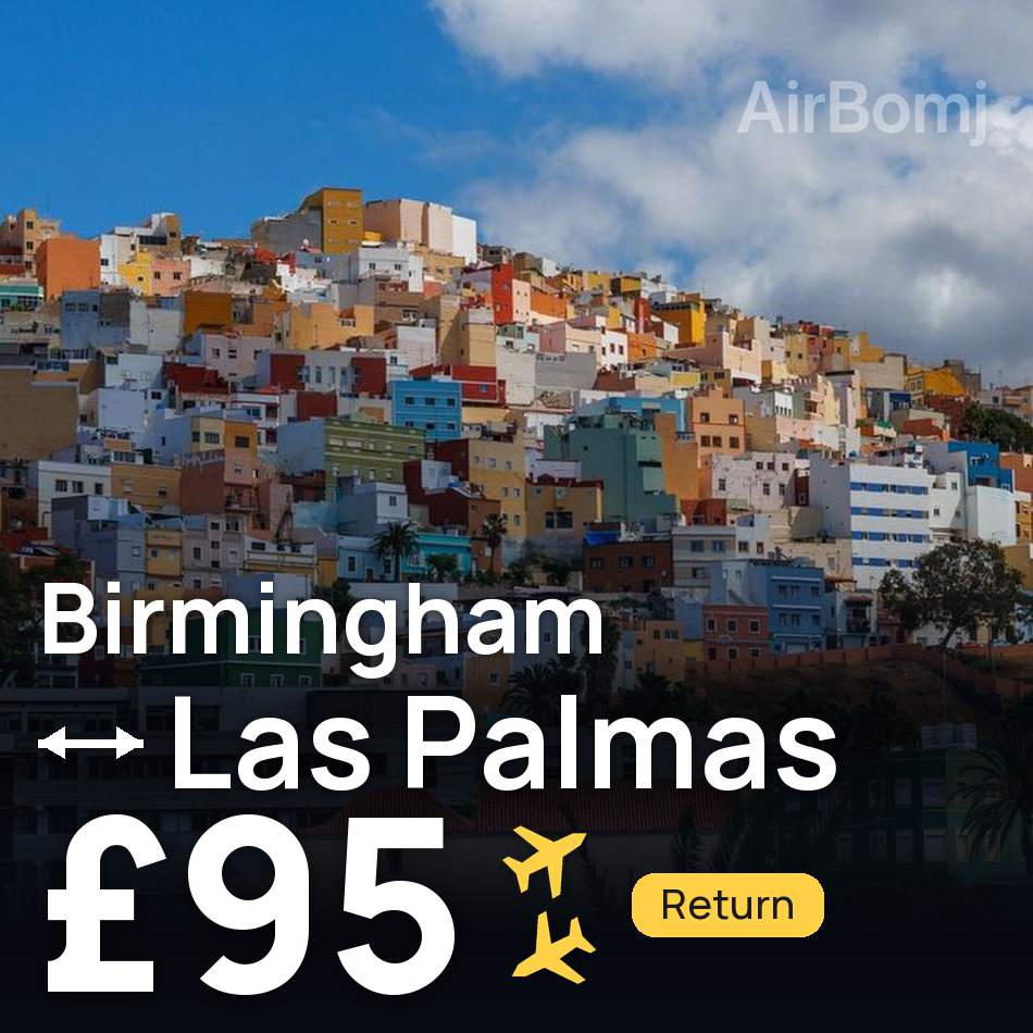 Bilet de avion: Birmingham — Las Palmas, £95