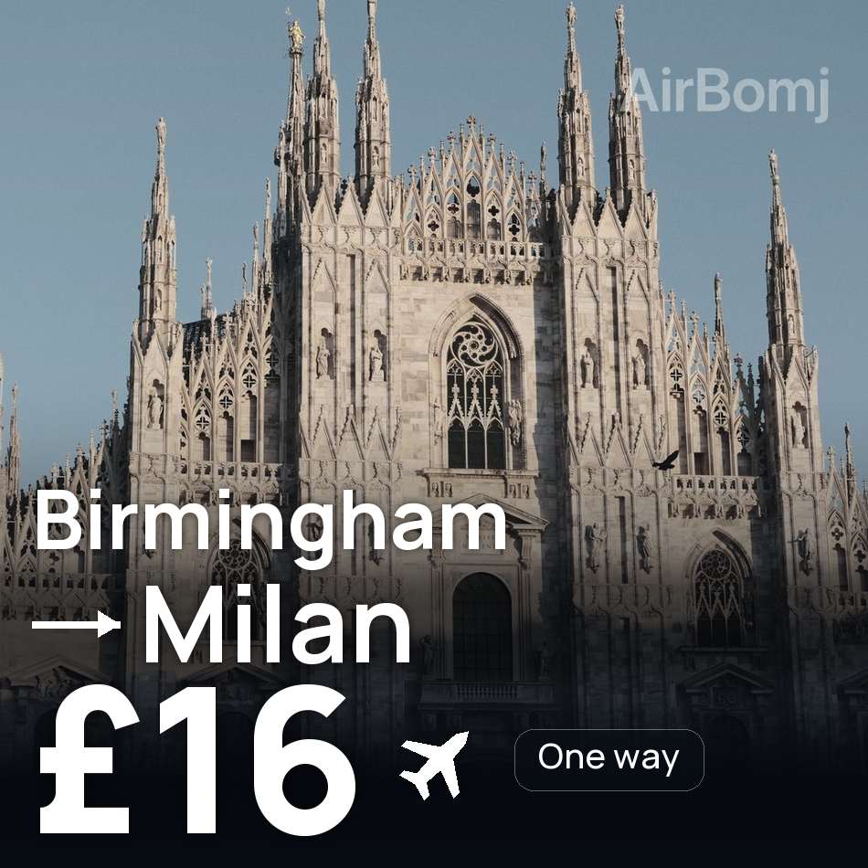 Bilet de avion: Birmingham — Milan, £16