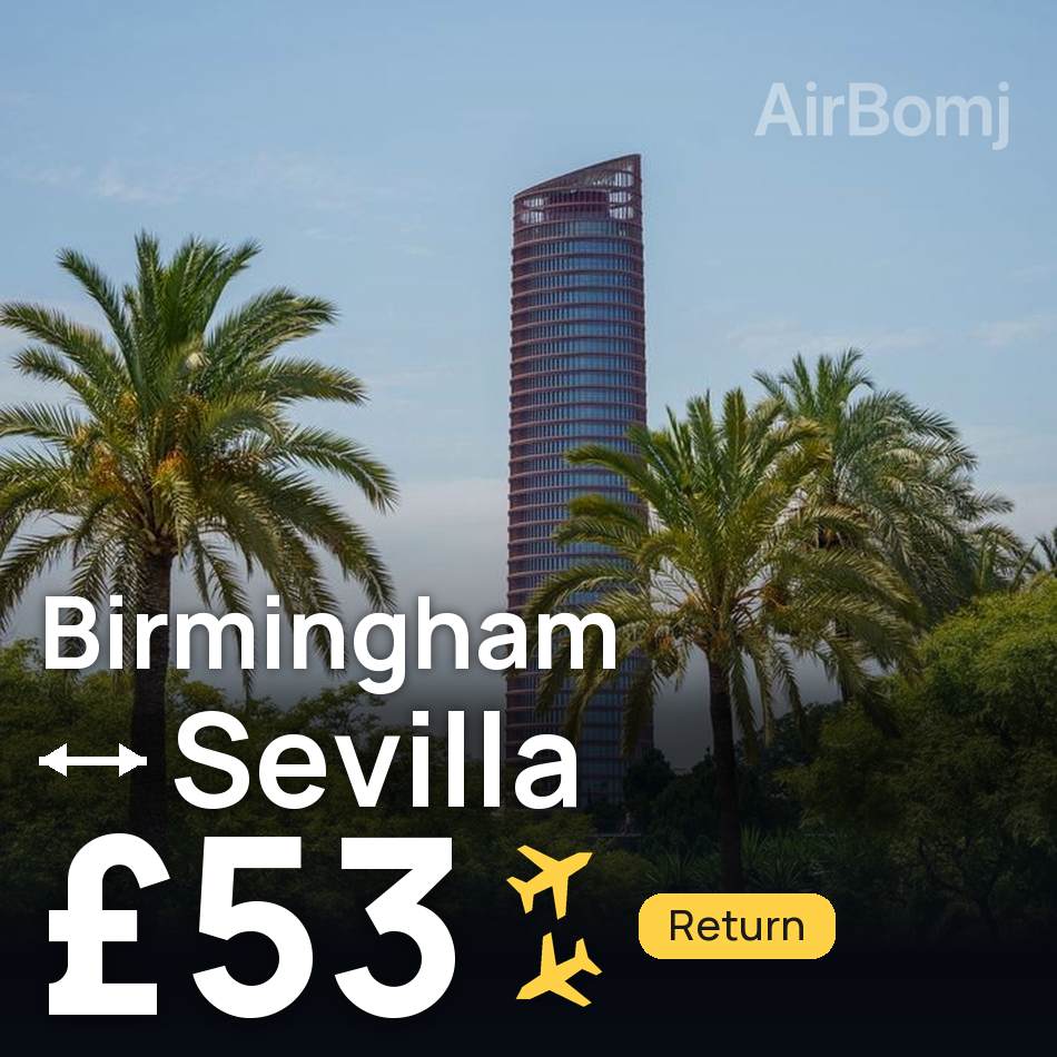 Bilet de avion: Birmingham — Sevilla, £53