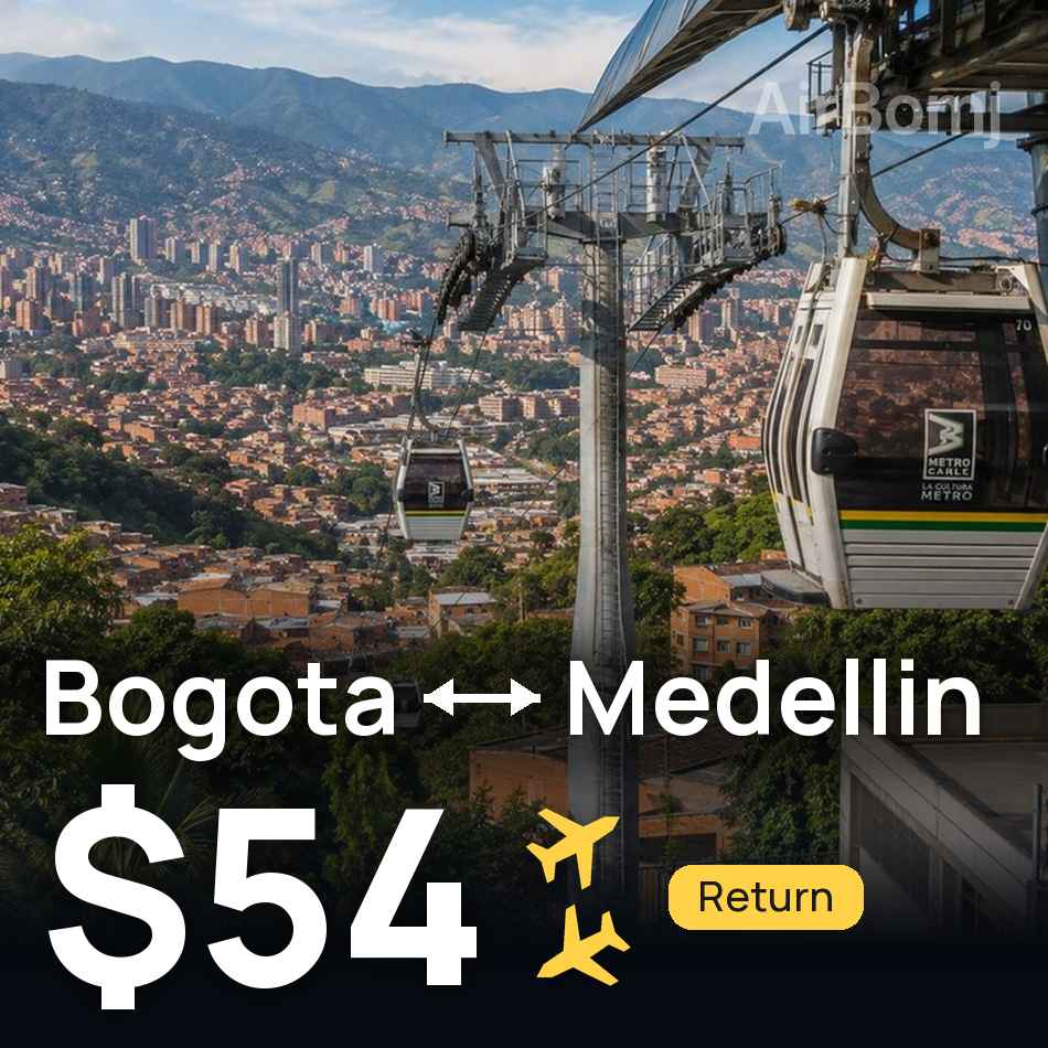 Biglietto aereo: Bogotá — Medellín, $54