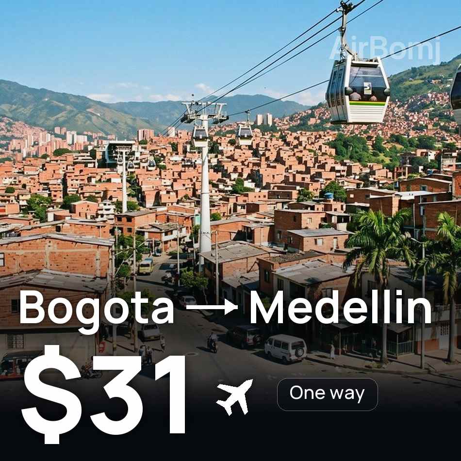 Tiket pesawat: Bogota — Medellin, $31