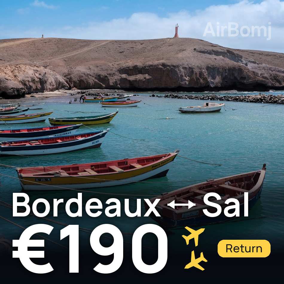 Bilet de avion: Bordeaux — Sal, €190