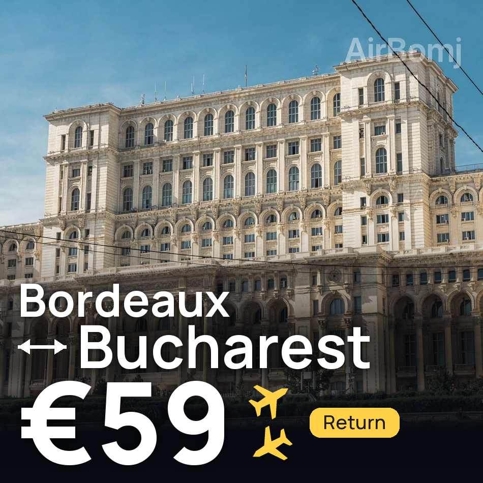 Bilet de avion: Bordeaux — Bucharest, €59