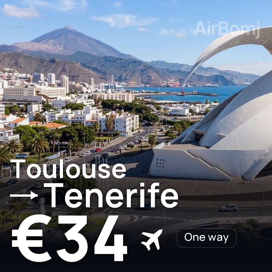 Bilet de avion: Toulouse — Tenerife, €34