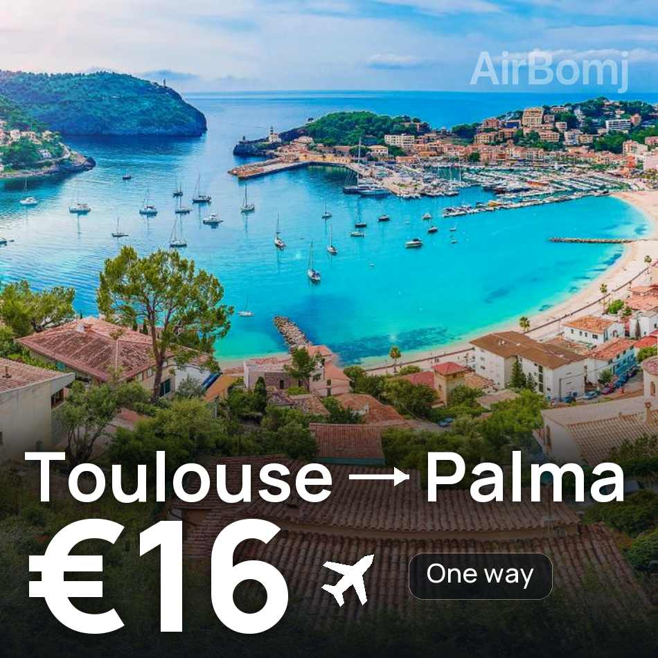 Bilet de avion: Toulouse — Palma, €16