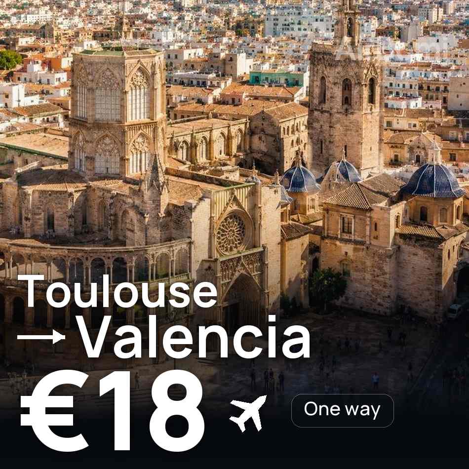 Bilet de avion: Toulouse — Valencia, €18