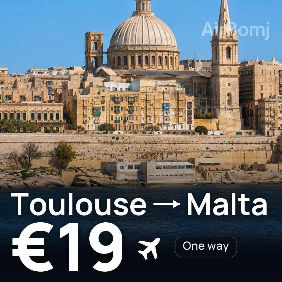 Bilet de avion: Toulouse — Malta, €19