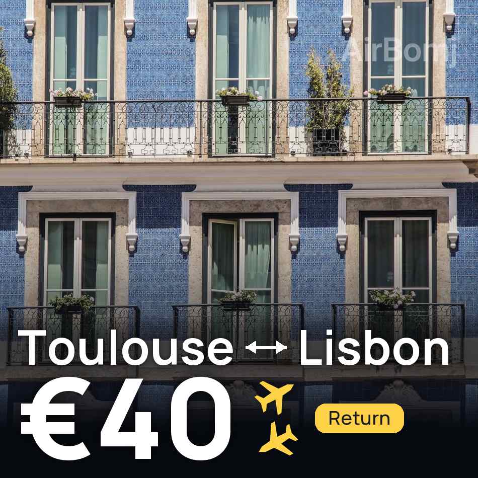 Bilet de avion: Toulouse — Lisbon, €40