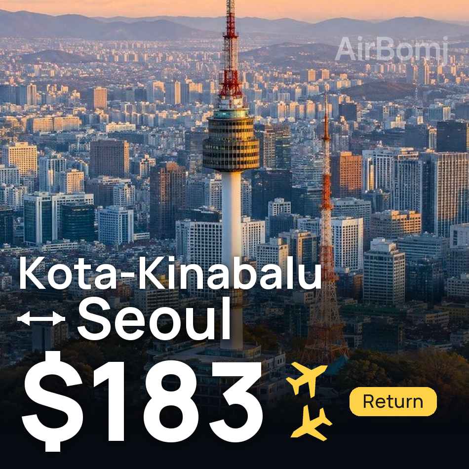 Bilet de avion: Kota-Kinabalu — Seoul, $183