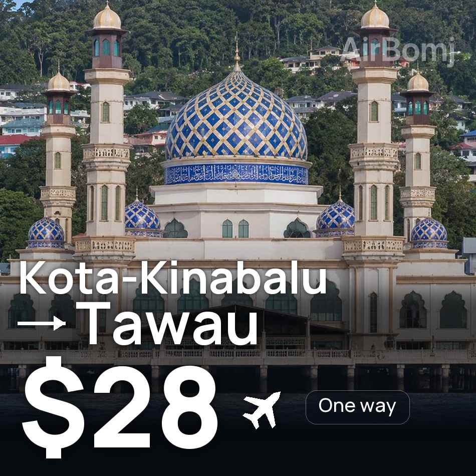 Bilet de avion: Kota-Kinabalu — Tawau, $28