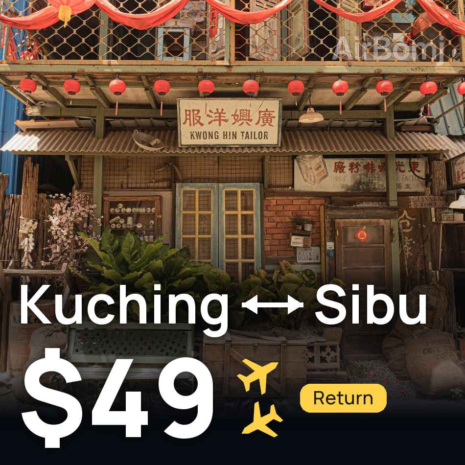 Bilet de avion: Kuching — Sibu, $49