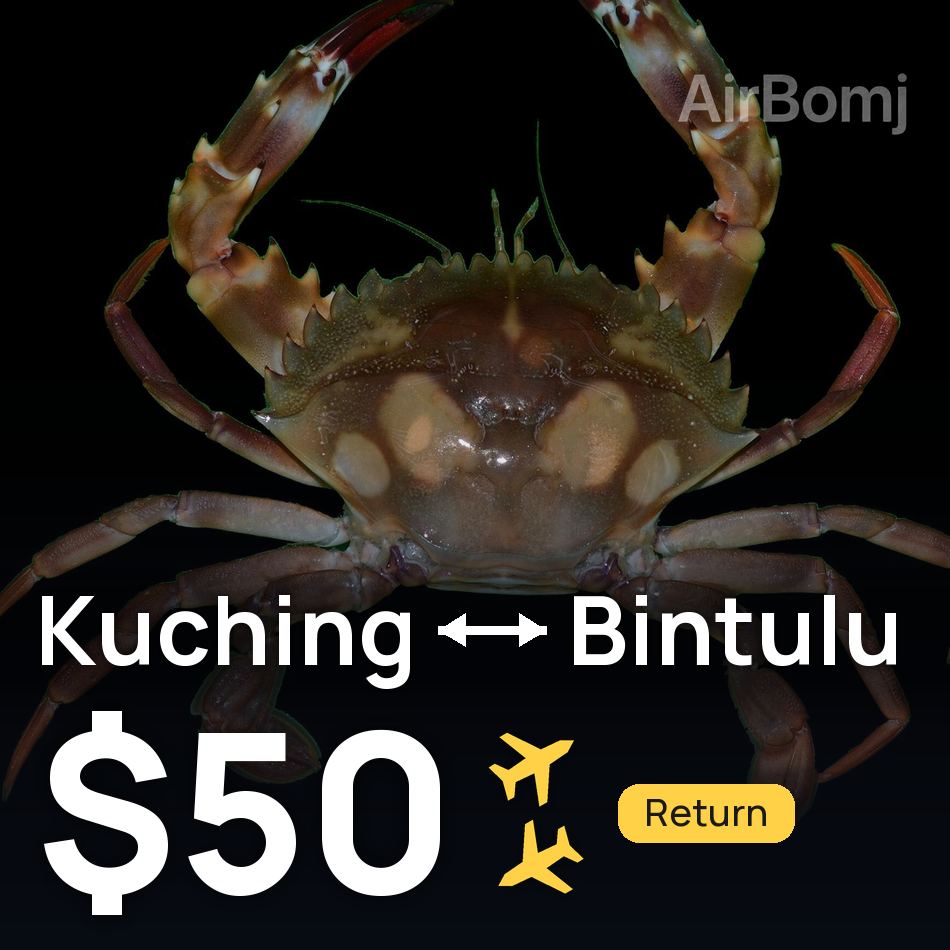 Bilet de avion: Kuching — Bintulu, $50