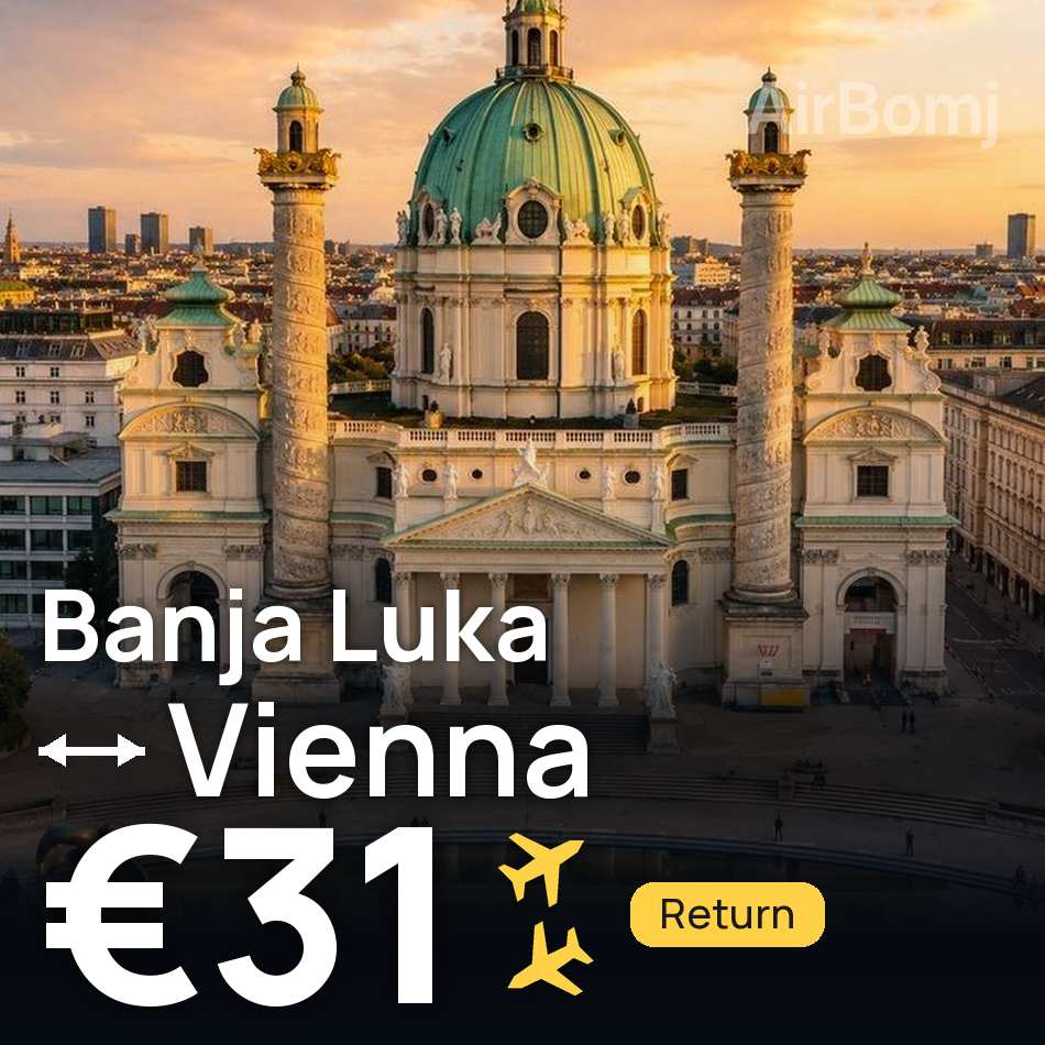 Biglietto aereo: Banja Luka — Vienna, €31