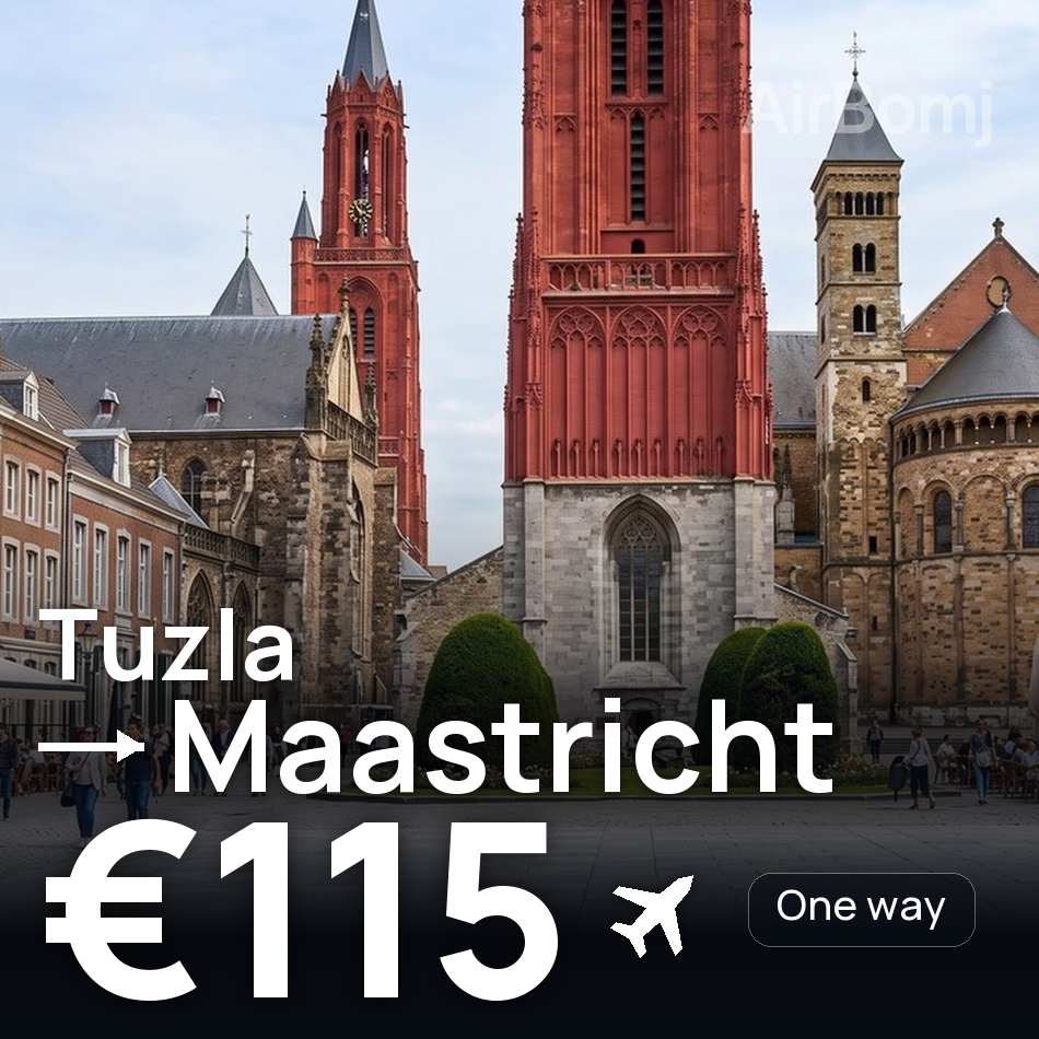 Biglietto aereo: Tuzla — Maastricht, €115